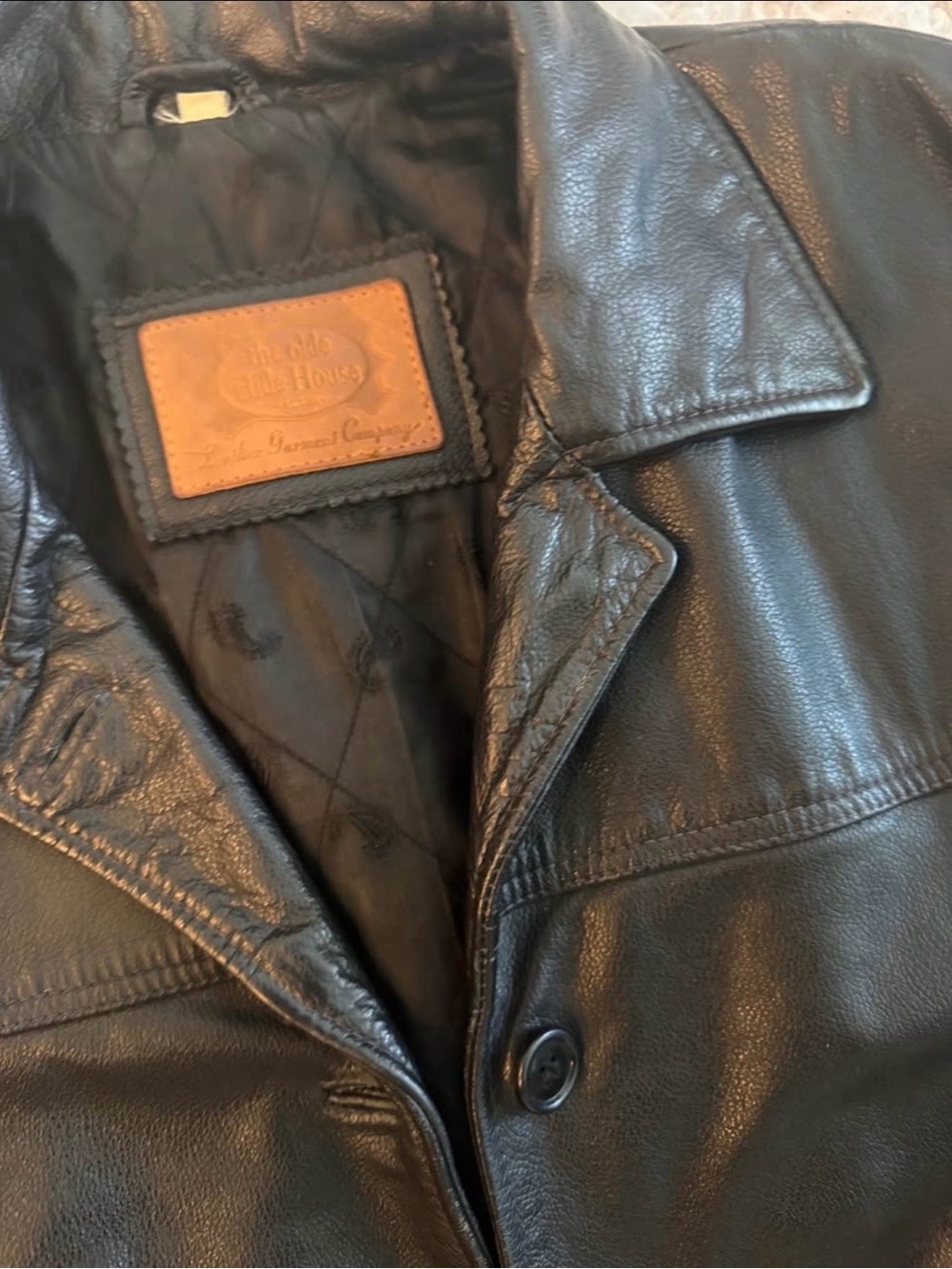 Vintage Men's Black Leather Coat - Classic Button Jacket Made in Canada 🇨🇦